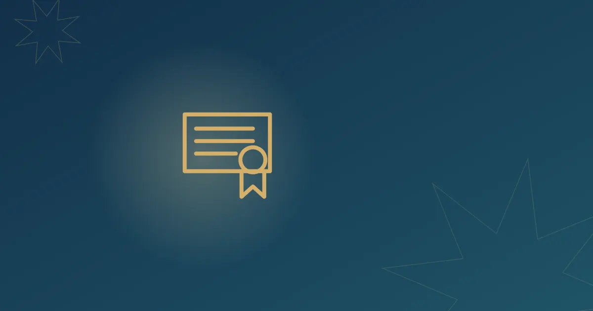 Line-art icon illustrating "Online Quran Academy With Certificate 2026", on Alhamd Academy's brand background