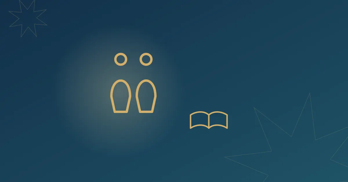 Line-art icon illustrating "Sibling Quran Classes Online", on Alhamd Academy's brand background