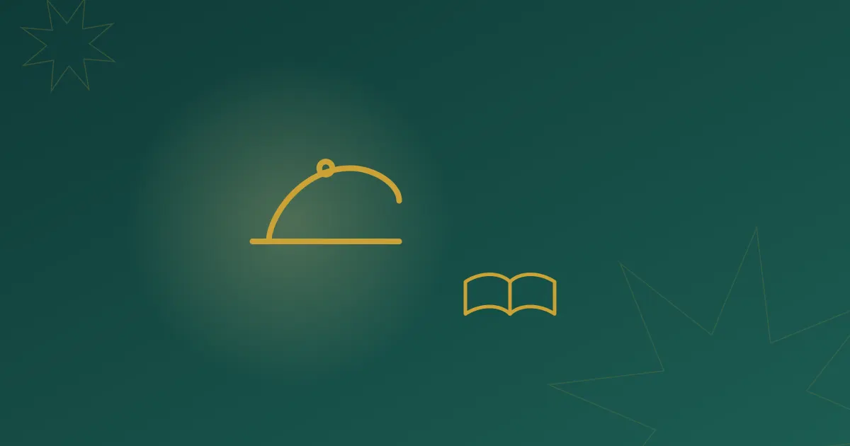 Line-art icon illustrating "Online Quran Classes for New Muslims: Where to Start", on Alhamd Academy's brand background