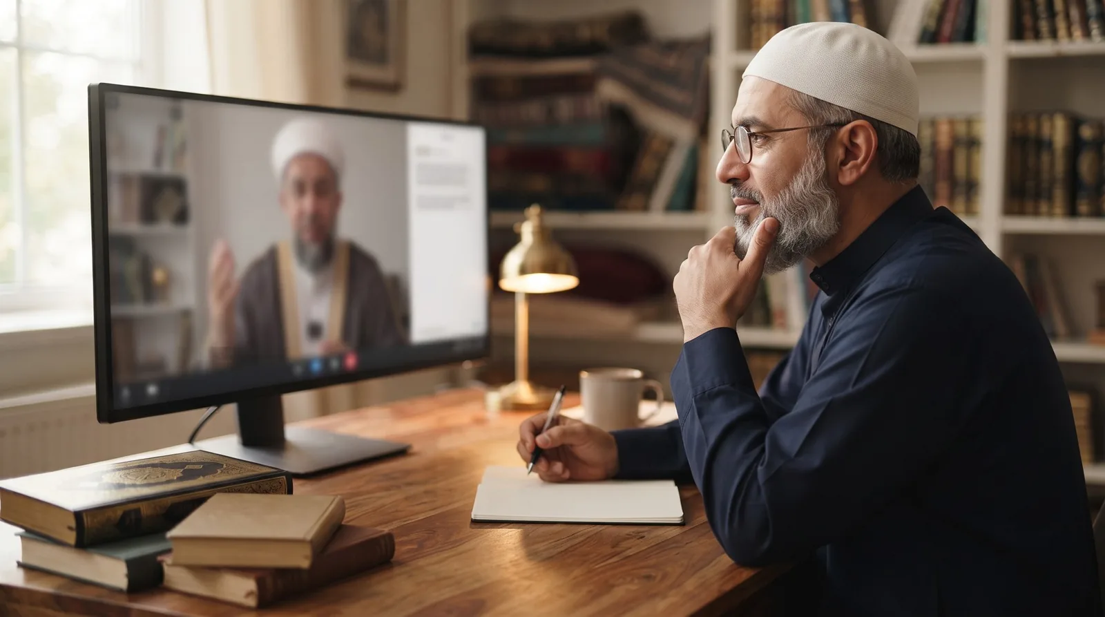 متعلّم بالغ في برنامج دراسات إسلامية شامل أونلاين