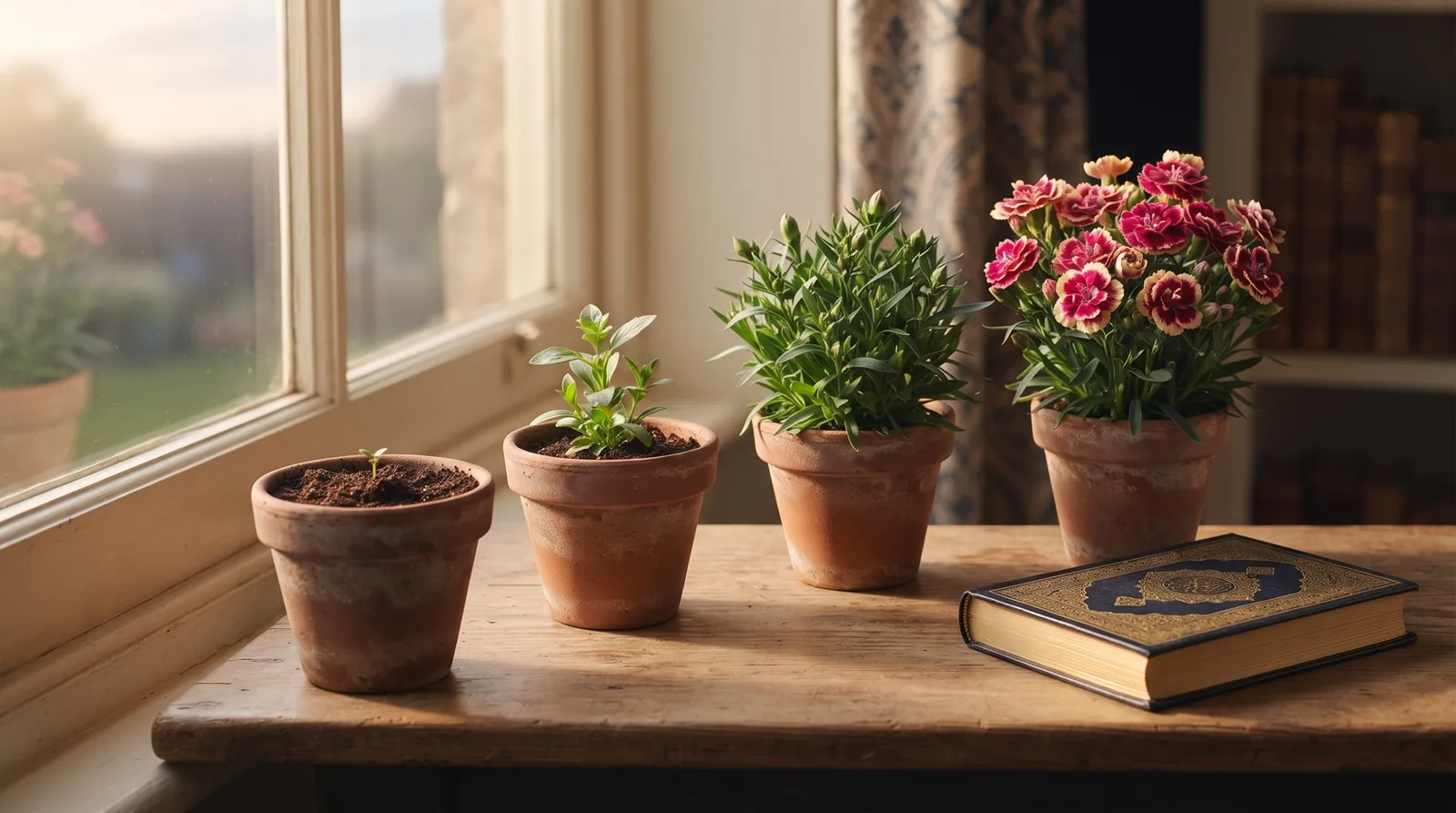 A growing seedling symbolising progress in the first month